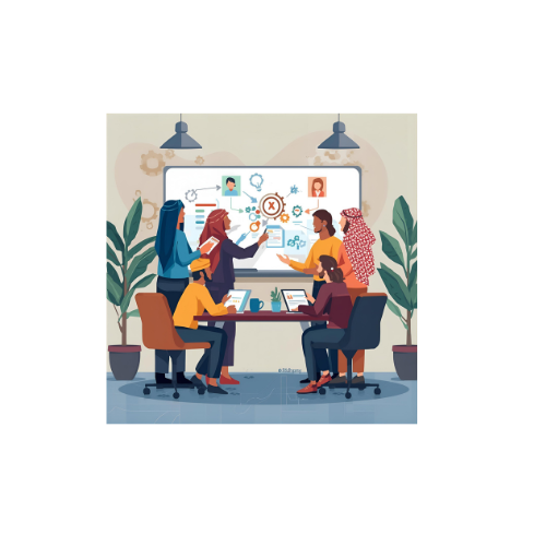 Diverse team collaborating in a modern office, representing Total Technology Transmission's professionalism.